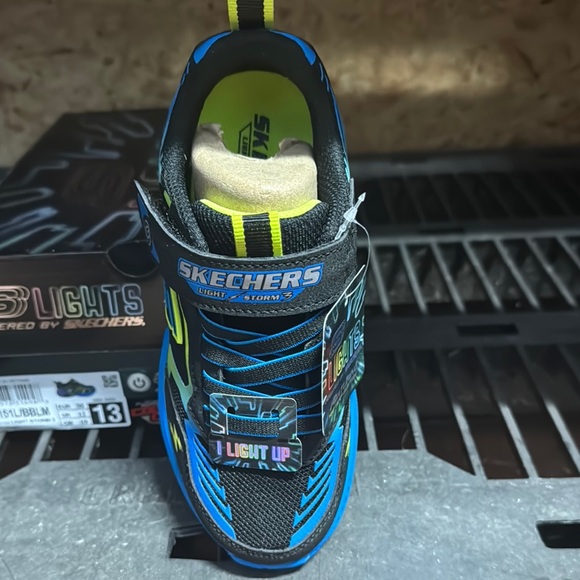 Skechers Kids' Light Storm 3 Blue Sneakers - Picture 3 of 5